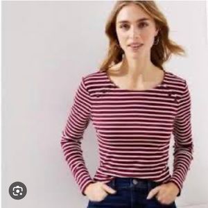 Loft Striped Long Sleeve Tee